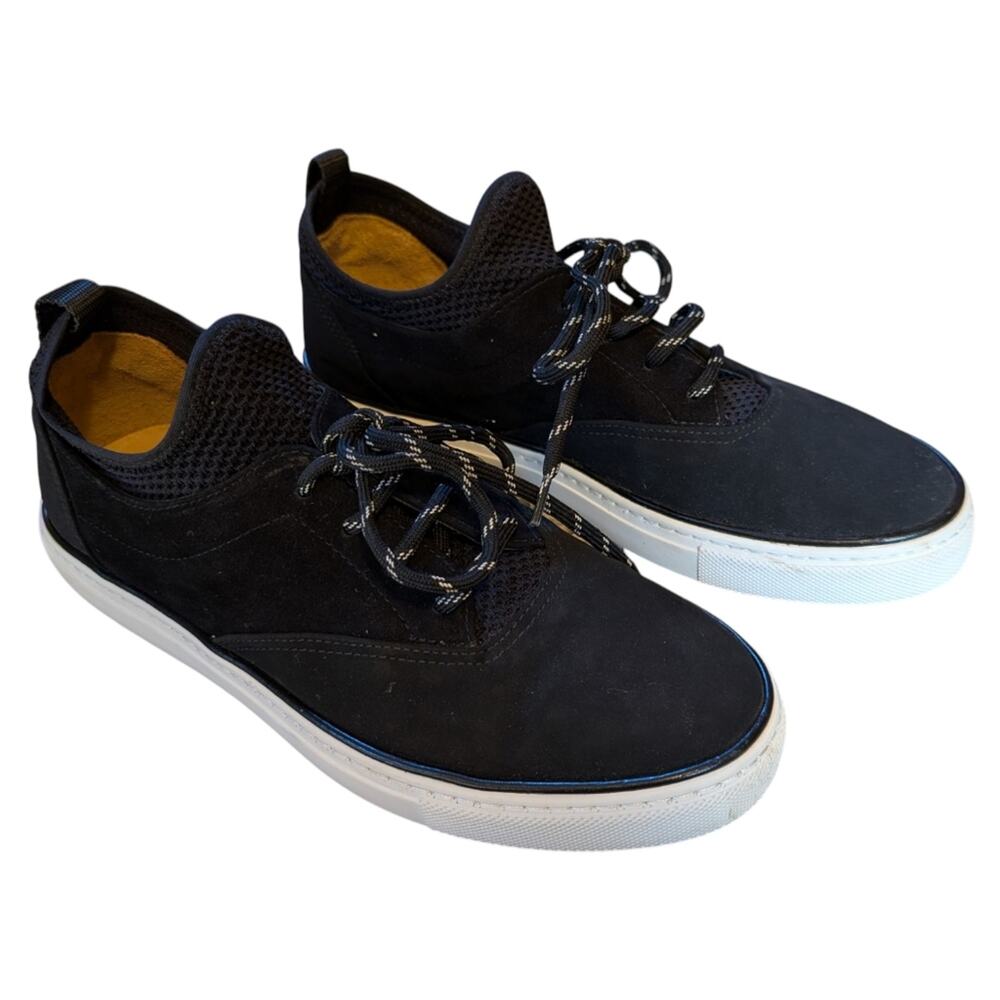 Jenni Kayne Women's Lace-Up Casual Black Suede Platform Trainers Sneakers EU 39